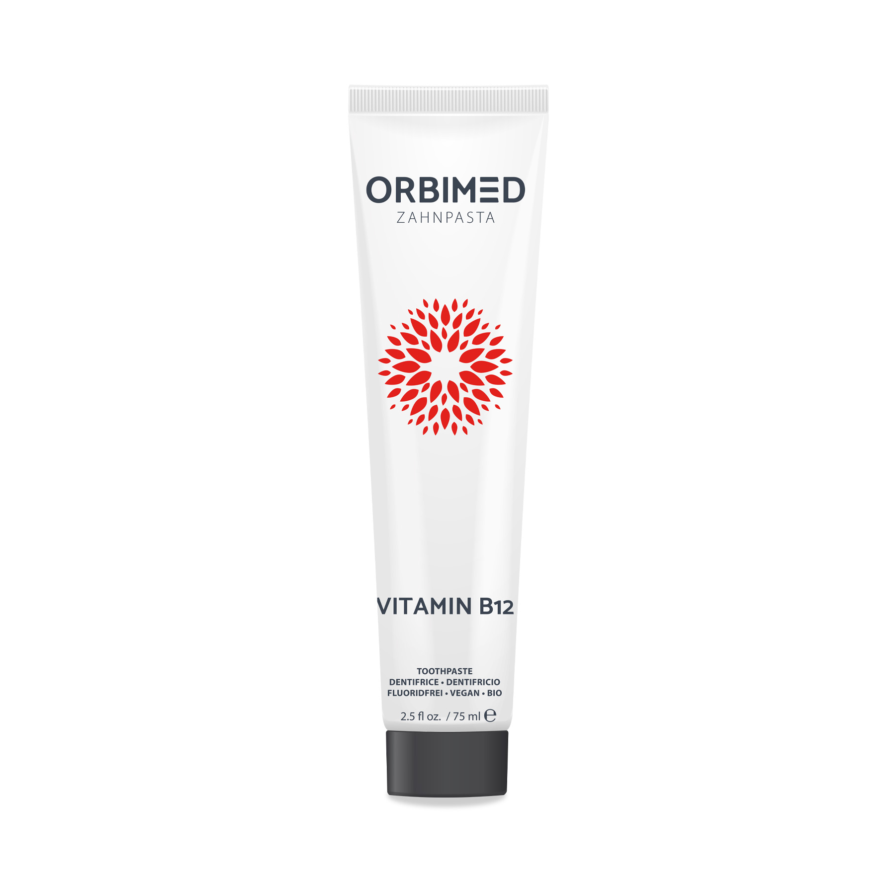 Orbimed Zahncreme Bio Zahnpasta Vitamin B12 fluoridfrei vegan ohne Fluorid 75 ml