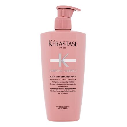 Kérastase Chroma Absolu Bain Chroma Respect Feuchtigkeitsspendendes und schützendes Shampoo für geschädigtes und gefärbtes Haar 500 ml