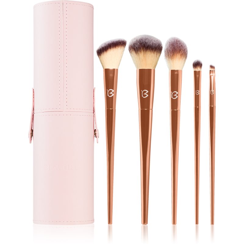 Beautifly B-Brushes Pinselset 5 St., Make-up Pinsel Set für Damen, schwarz