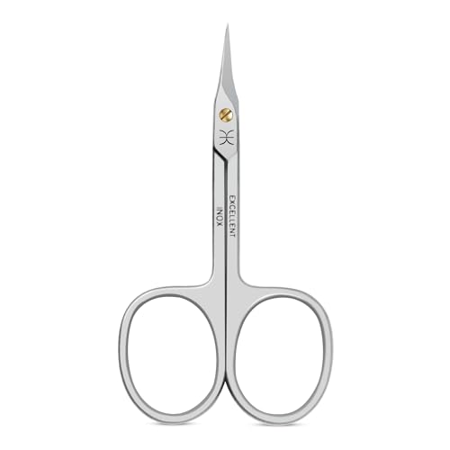 Excellent Hautschere 9.0 cm, turmspitz aus polierten rostfreien Edelstahl, präzise Schneide & ergonomischer Griff für professionelle Maniküre & Pediküre