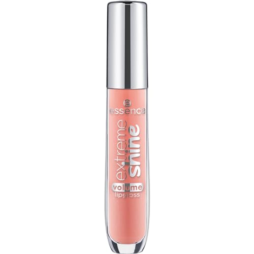 essence cosmetics extreme shine volume lipgloss, Nr. 12 Nude, glänzend, strahlend frisch, transluzent, vegan, ölfrei, ohne Konservierungsstoffe, ohne Parabene, 1er Pack (5ml)