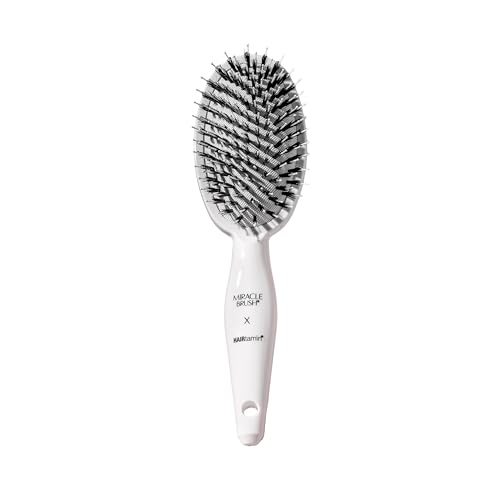 Hairtamin Miracle Brush, Paddelbürste für alle Haartypen, antistatisch, leichtes ergonomisches Design, ideal zum Föhnen, Entwirren und Glätten, für Männer, Frauen, Kinder und Haustiere