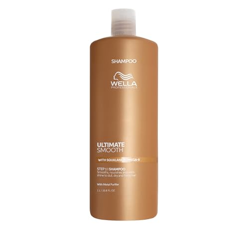Wella Professionals Ultimate Smooth Shampoo -  Pflegendes Haarshampoo Mit Squalan & Omega 9 - Für Trockenes, Stumpfes & Krauses Haar, 1 l