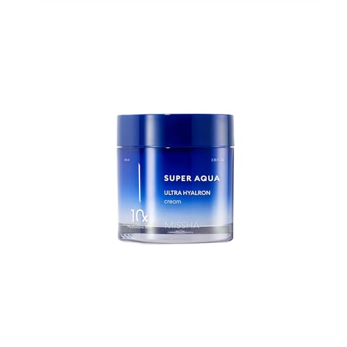 MISSHA Super Aqua Ultra Hyalron Creme, 70 ml, feuchtigkeitsspendende Gesichtscreme mit 10 Arten von Hyaluronsäure für strahlenden Teint