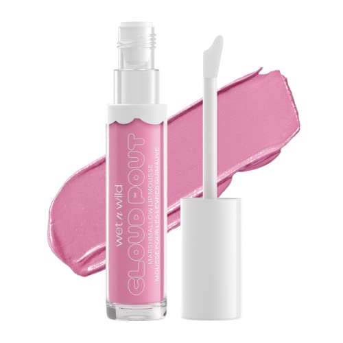 wet n wild Cloud Pout Marshmallow Mousse, Lip Gloss für Damen, 3 ml, Duft nach süßen Marshmallows, intensive Farben