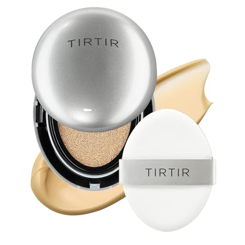 TIRTIR Mask Fit Aura Cushion, feuchtigkeitsspendendes Make-up im Schwamm zur Verjüngung der Gesichtshaut, Farbton 24W Soft Beige, 18 g