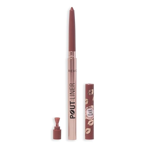 Revolution Pout Bomb Plumping Lip Liner Jelly Berry Mauve, aufpolsternder Lipliner mit Vitamin E, 0,2 g