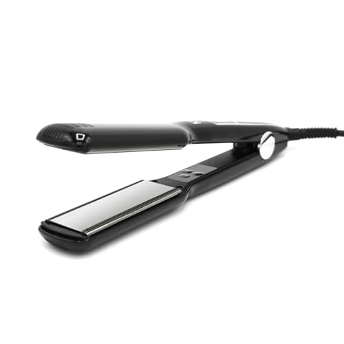 KU2 Cosmetics Haarglätteisen Bold, Extra breite 37 mm Keramik-Platten, LED-Display, 130–220 °C, 40 s Aufheizzeit, automatischer Shut-Off, vielseitig für glattes, lockiges Haar & voluminöse Wellen