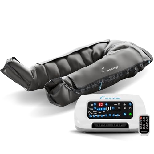 Venen Engel 8 Premium Medical, Lymph-Flow Pants mit 8 Luftkammern und 6 Massageprogrammen, medizinisch zertifiziert, Recovery Boots Beinmassagegerät zur Unterstützung der Lymphdrainage
