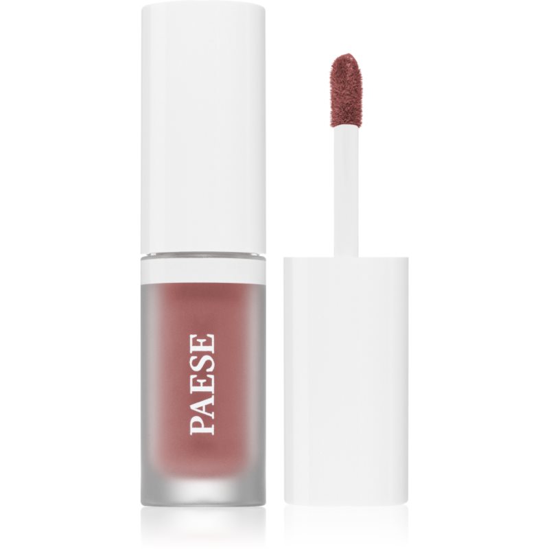 Paese The Kiss Lips Liquid Lipstick Matter, Flüssig-Lippenstift, Farbton 01 Nude Beige, 3,4 ml, hohe Pigmentierung, matter Effekt, schnelltrocknend