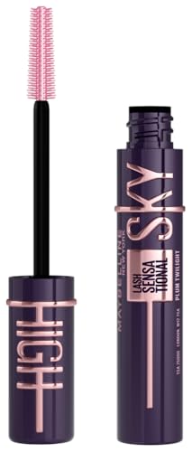 Maybelline New York Lash Sensational Plum Twilight, dunkelviolette Mascara für Extreme Länge & volles Volumen, Intensiver Look, Sky High, 7 ml