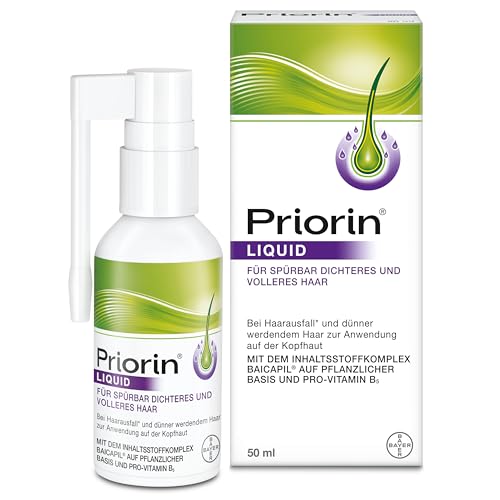 Priorin Liquid, Haarserum gegen Haarausfall, pflanzlich mit Pro Vitamin B5 und Baicapil, für volleres Haar nach 12 Wochen, 50 ml
