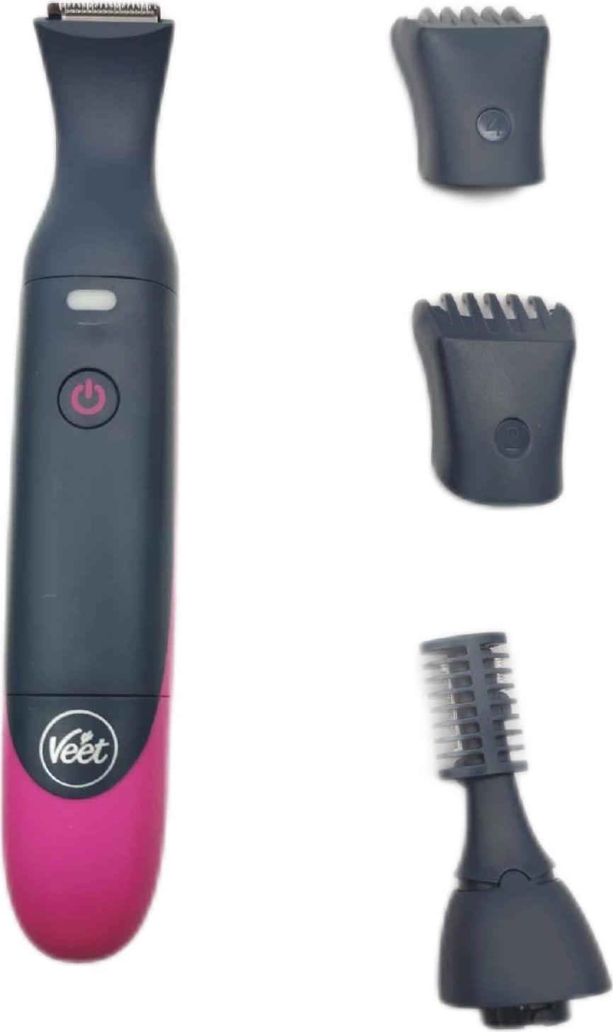Veet Haartrimmer Damen Expert Intimate All In One Trimmer, präzise Intimpflege und Gesichtshaarentfernung, ergonomisches Design, wasserdicht, umfangreiches Zubehör