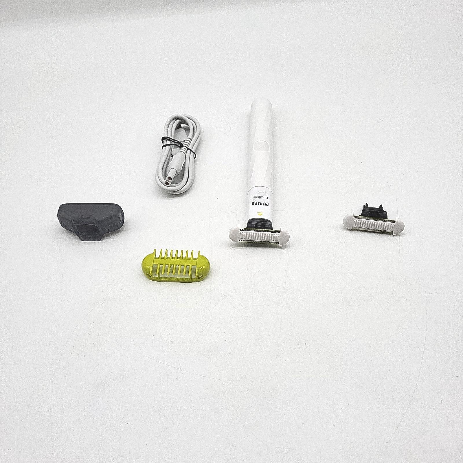 Philips OneBlade Intimrasierer, Elektrischer Intimtrimmer für Männer, weiß