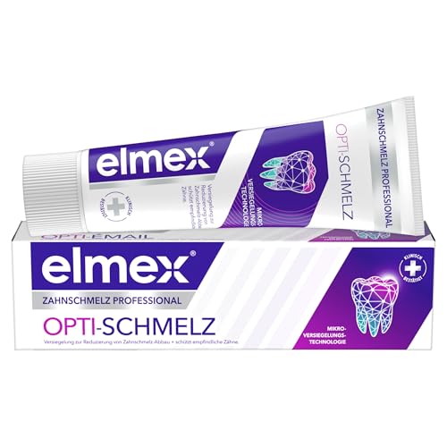 elmex Opti-schmelz Professional Zahnpasta, stärkt den Zahnschmelz mit Mikroversiegelungs-Technologie, 75 ml