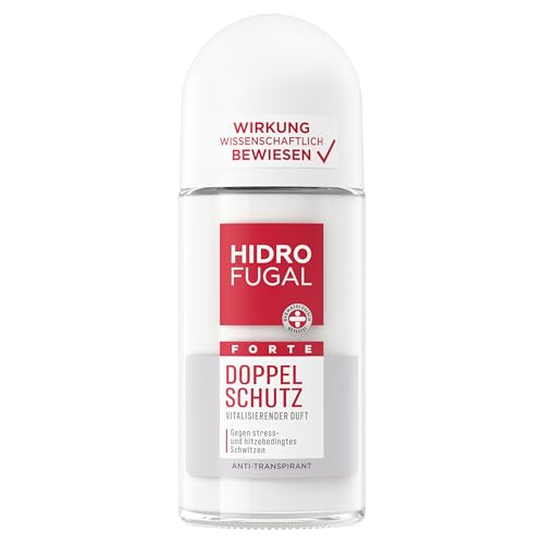 Hidrofugal FORTE DOPPEL SCHUTZ Roll-on, starker Antitranspirant mit vitalisierendem Duft, ohne Ethylalkohol, 50 ml