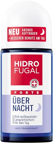 Hidrofugal FORTE Über Nacht Roll-on, Anti-Transpirant Deo ohne Ethylalkohol für starken Schutz am Tag, 50 ml