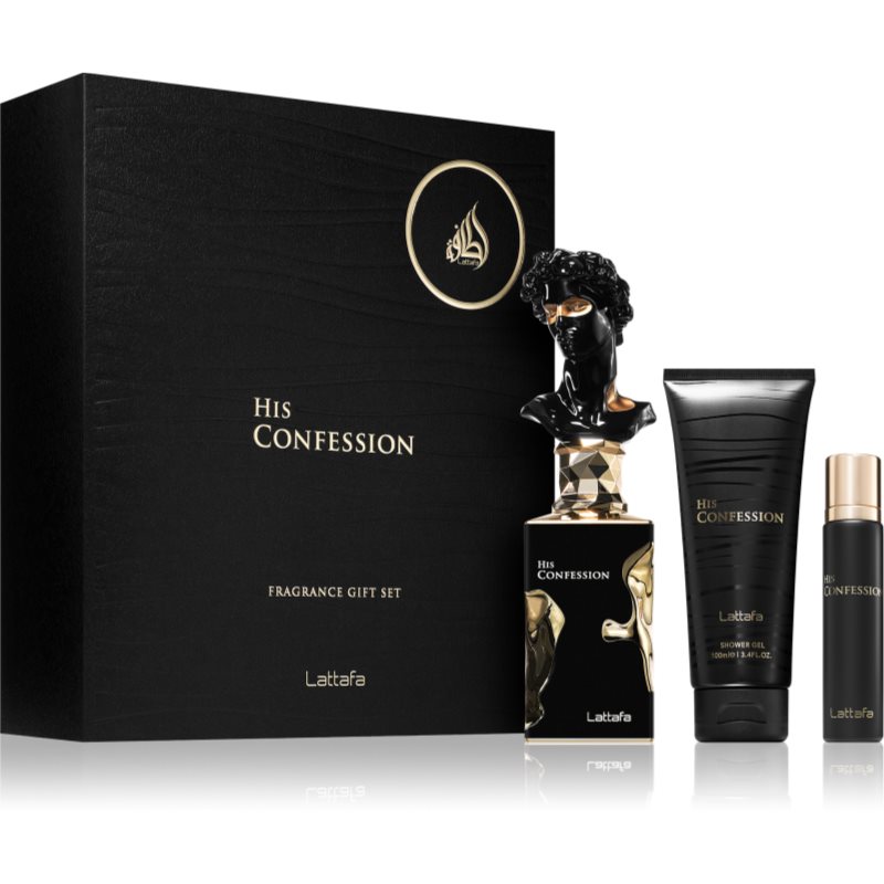 Lattafa His Confession Geschenkset für Herren, Eau de Parfum 100 ml ...
