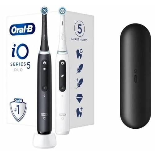 Oral-B, Elektrische Zahnbürste, iO 5 - Runder Bürstenkopf, Mikrovibrationen, Magnetantrieb, rot
