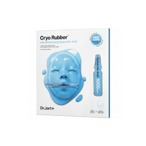 Dr. Jart+ Cryo Rubber: Moisturizing Hyaluronic Acid Gesichtsmaske, beruhigendes Allantoin, feuchtigkeitsspendende Hyaluronsäure - 4g Ampulle + 40g Maske