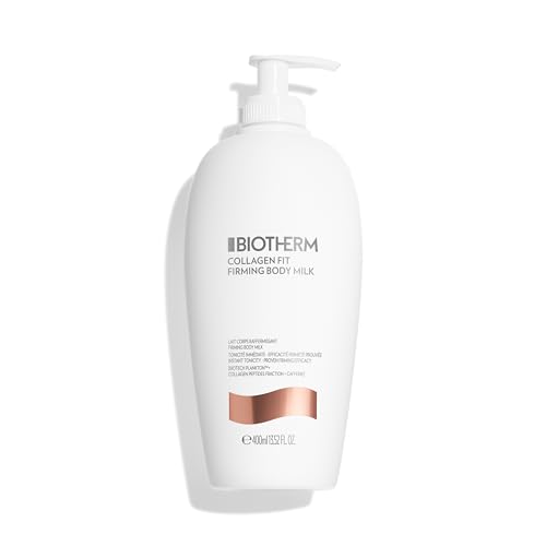 Biotherm Collagen Fit Körpermilch mit Biotech Plankton™, Kollagen-Peptid-Fraktion & Koffein, 400ml - für straffere Haut mit 48H Feuchtigkeit und einem goldenen Glow