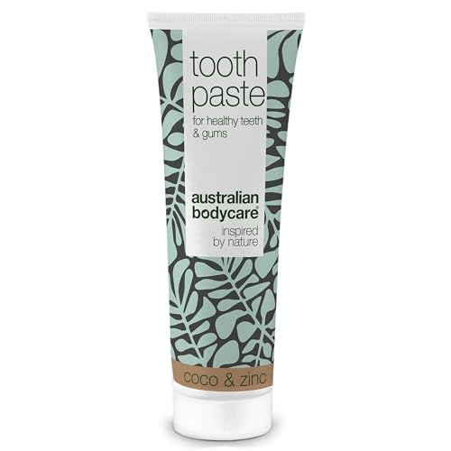 Zahnpasta mit Teebaumöl, Kokosnuss & Zink - 75 ml | Bekämpft Bakterien | Gegen Plaque auf den Zähnen | Tägliche Pflege bei Paradentose und blutendem Zahnfleisch