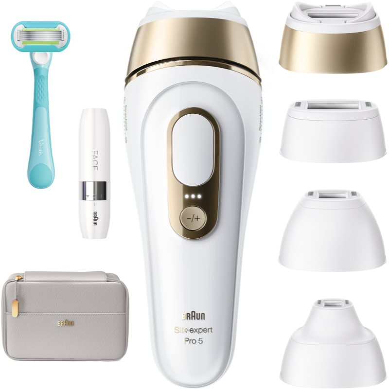 Braun IPL Silk·expert Pro 5 PL5412, intelligenter IPL-Haarentferner für Körper, Gesicht, Bikini- und Achselbereich, inkl. verschiedene Aufsätze, sicher und effektiv