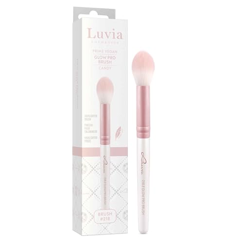 Luvia Cosmetics Professioneller Highlighter Schminkpinsel 218, runder veganer Kosmetikpinsel, ultra-weiches Nurai-Haar, tierversuchsfrei, ideal für Puder- und Creme-Texturen