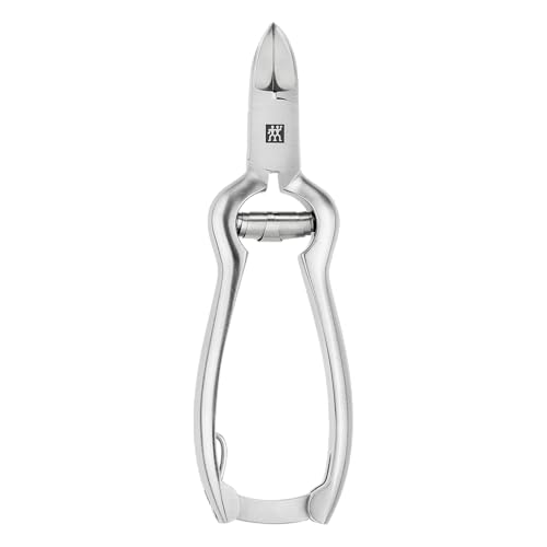 ZWILLING Nagelzange Premium, mit Pufferfeder und ergonomischer Form, besonders scharfe Schneiden für feste Finger- und Fußnägel, Silber