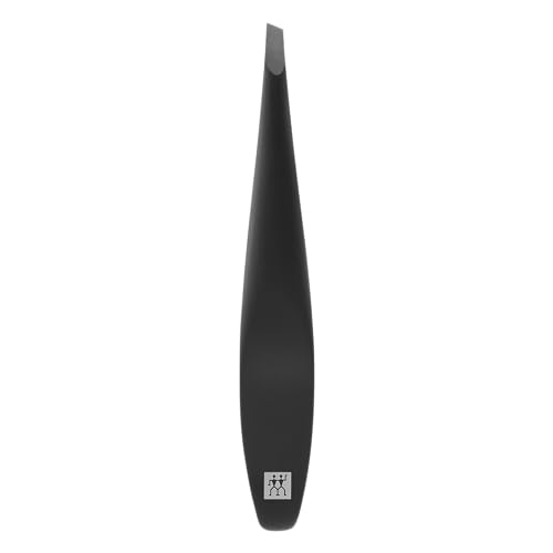 ZWILLING Pinzette, Schräge Spitze, Ergonomisches Design, Hypoallergen, Erweiterte Griffbreite, Premium, Schwarz, 100 mm