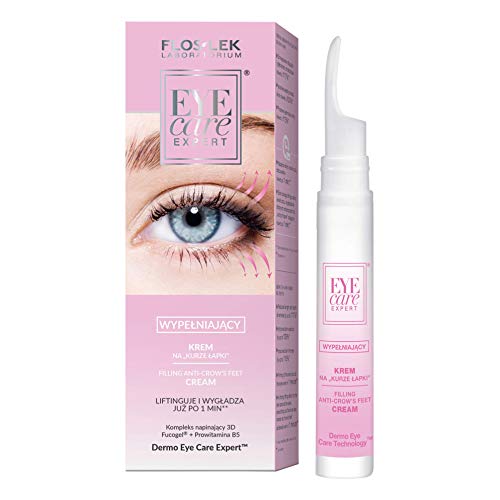 FLOSLEK Anti-Aging Augen Creme | 15 ml | für Augenringe, Tränensäcke, Krähenfüße & Schwellungen | Komplexe Augenpartiepflege | Lifting und Glätten nach 1 Minute | für Menschen ab 30 Jahre