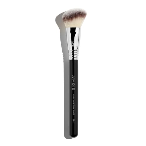 Sigma Beauty Face F43 Soft Angled Cheek, abgeschrägter Rougepinsel für präzises Wangen-Make-up