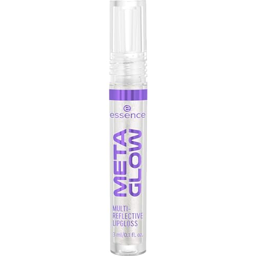 essence META GLOW MULTI-REFLECTIVE LIPGLOSS, Nr. 01, Silber, pflegend, sofortiges Ergebnis, glänzend, schimmernd, vegan, ohne Parabene, ohne Mikroplastikpartikel, Nanopartikel frei, 1er Pack (3ml)
