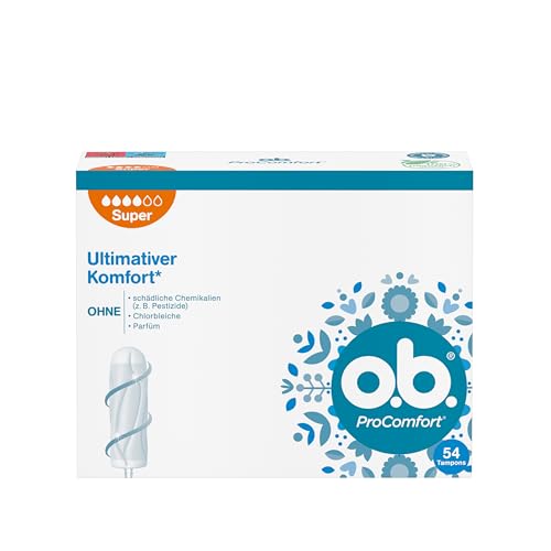 o.b. ProComfort Tampons Super, Dynamic Fit Technologie mit SilkTouch Oberfläche für starken Schutz, einzeln verpackt
