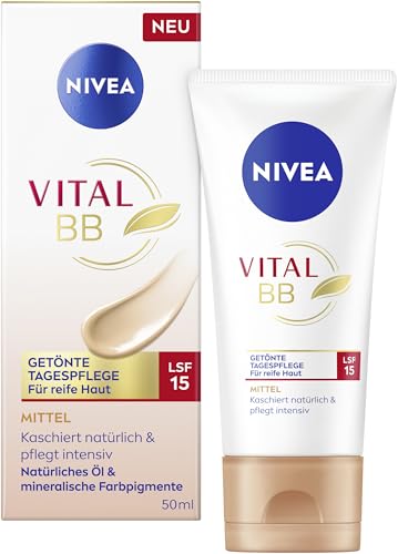 NIVEA BB Cream Vital, Getönte Tagespflege LSF 15 für reife Haut, 50 ml