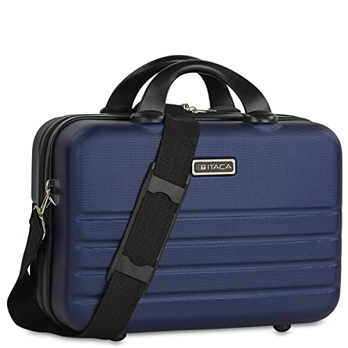 ITACA - Kosmetikkoffer Hartschale Groß, Beautycase Damen, Trolley & Handgepäck Koffer: Beauty Case Hartschale, Kosmetik Koffer, Kosmetiktasche Groß - Ideal für Reisen! 771135, Marine Blau