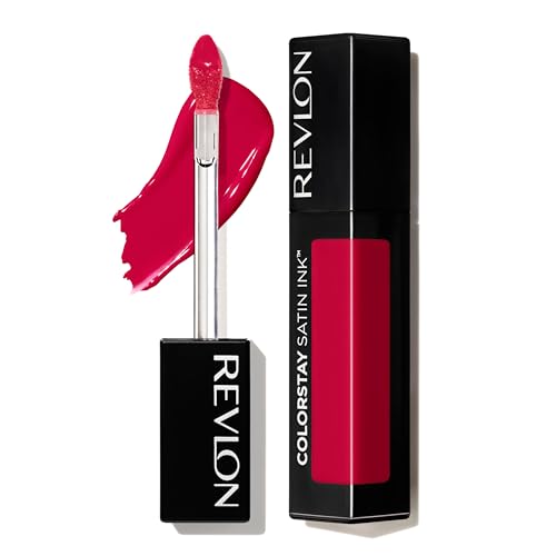 Revlon ColorStay Satin-Tinte, Flüssiger Lippenstift in 020 On a Mission, langanhaltend, reichhaltige Lippenfarben, 0,5 ml