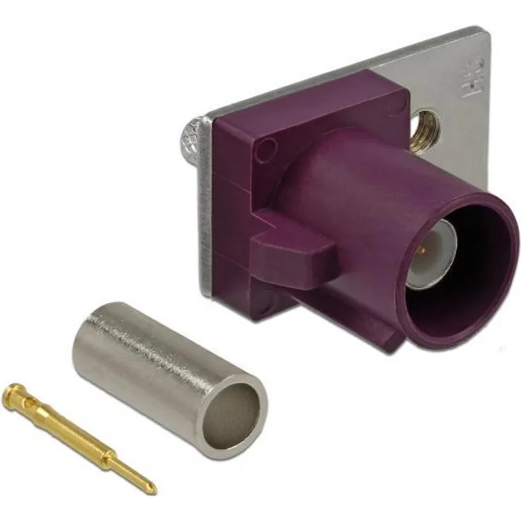 DELOCK FAKRA D Stecker Federpin zum Crimpen 1 vorgestanztes Loch