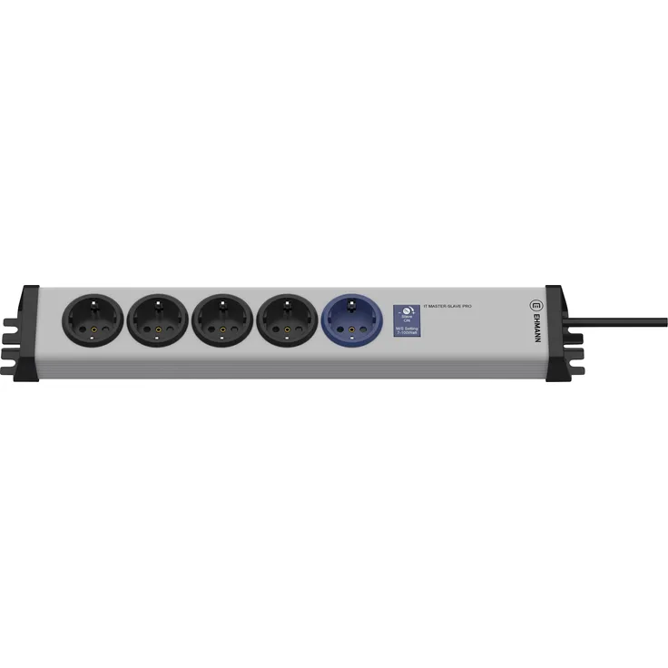 EHMANN 0214x00058341 IT-Master-Slave-PRO Steckdosenleiste 5-Fach, 1,5 m Zuleitung