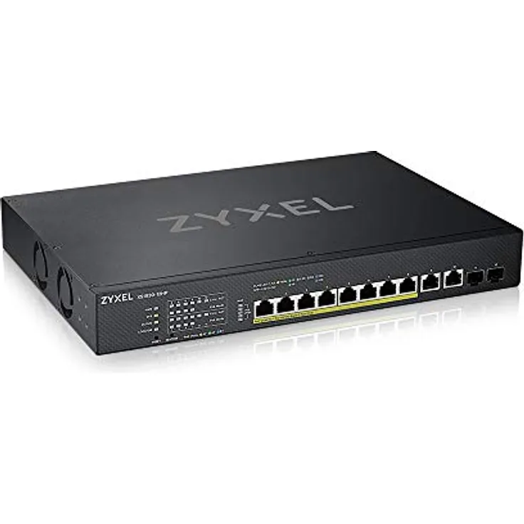 ZyXEL XS1930-12HP 12-Port Multi GB Switch m. 2SFP+Up 375W
