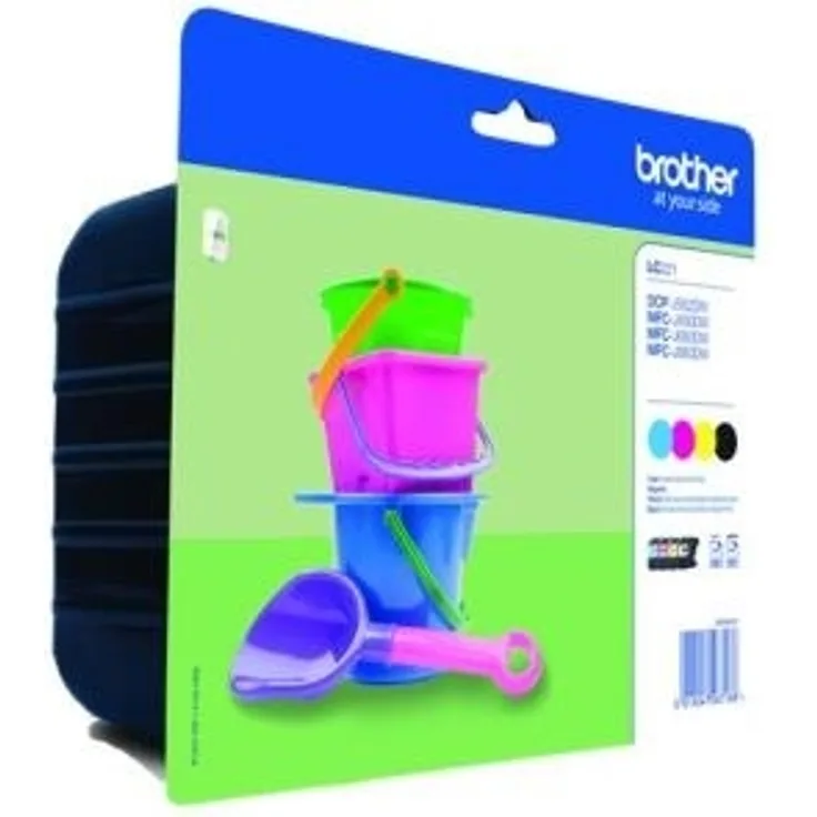 Brother LC-221 Original Tintenpatronen (schwarz, gelb, cyan, magenta) im Value Pack (kompatibel mit Brother DCP-J562DW, MFC-J480DW, MFC-J680DW, MFC-J880DW)