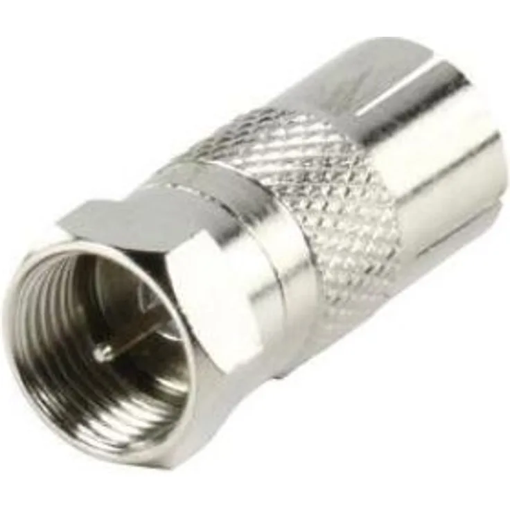 Valueline FC-026 - Kabelschnittstellen--Adapter (F, Koaxial, Male Connector-Female Connector, Silber)