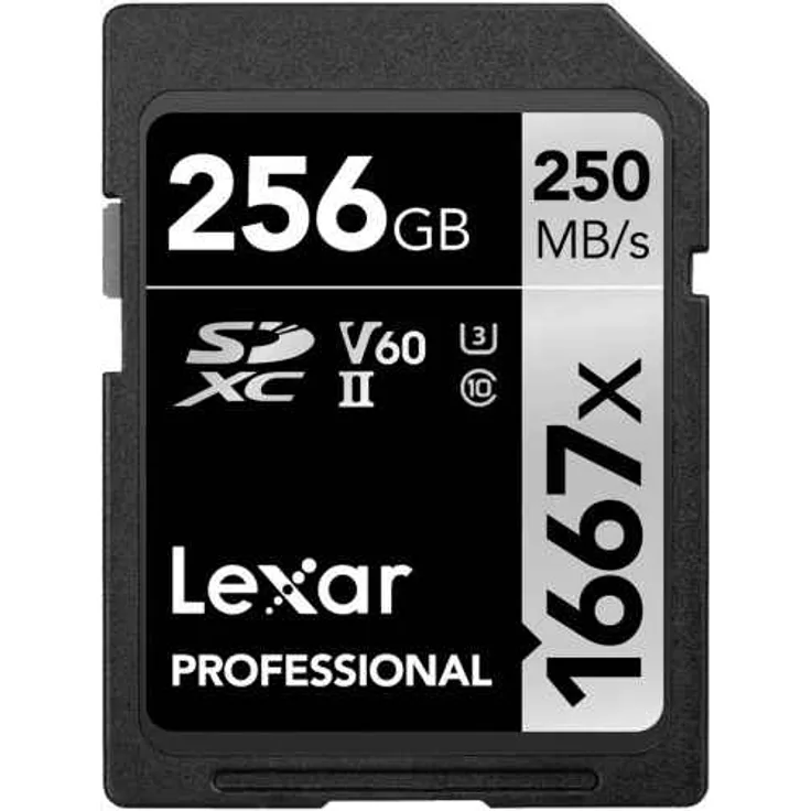 Lexar SDXC Card 256GB Professional 1667x UHS-II V60 U3