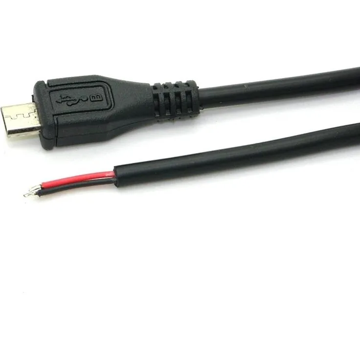 Micro USB Kabel mit offenem Kabelende zur Stromversorgung - Länge: 0,20 m (125121)