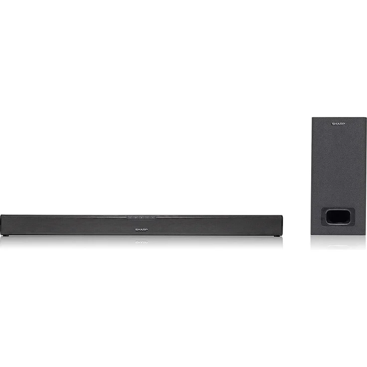Sharp HT-SBW110 2.1 Slim 2.1 Soundbar mit Subwoofer, kabellos/kabelgebunden, geeignet für TV, schwarz – Bild 5