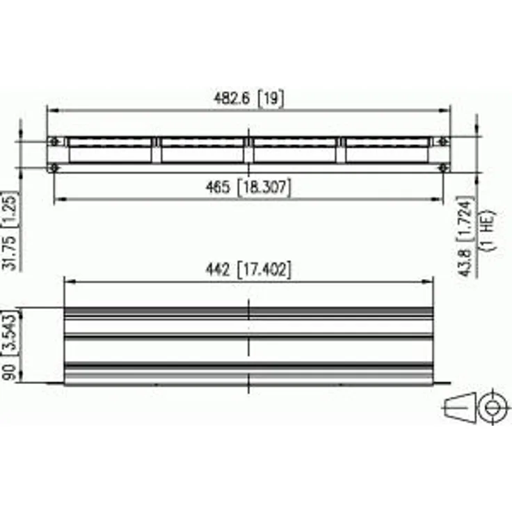 METZ CONNECT BTR IT CONNECT - Rack-Mounting-Rahmen - 1U (854544-E)