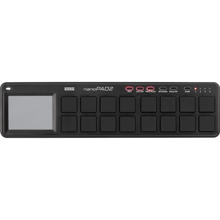 KORG nanoPAD2, USB-MIDI-Controller mit 16 Triggerpads, Schwarz