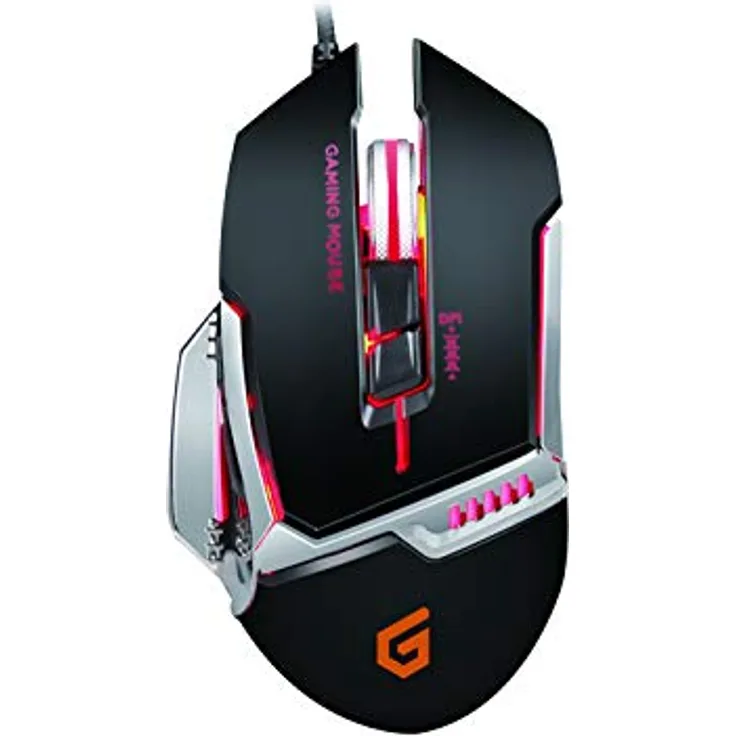 Conceptronic DJEBBEL02B Gaming USB Maus, 4000 DPI, IC Sensor, 8 programmierbare Tasten