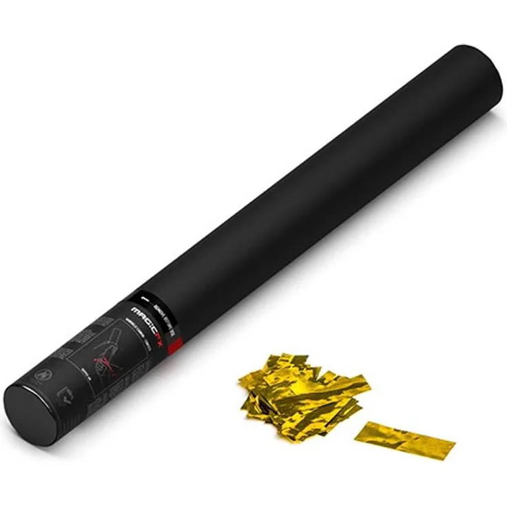 Magic FX Handbetriebene Konfettikanone 50cm - Gold Metallic