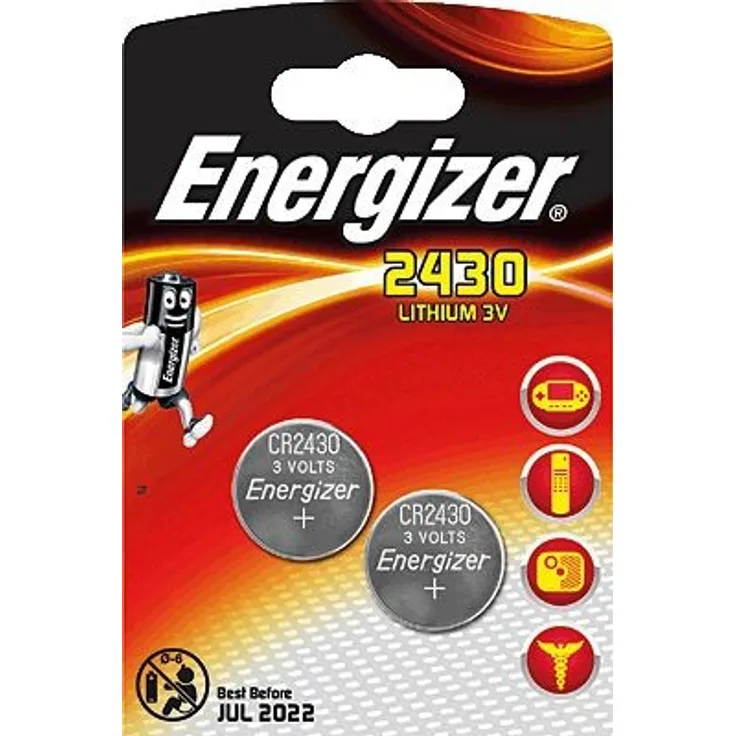 Energizer CR2430 Batterien, Lithium Knopfzelle, 2 Stücke